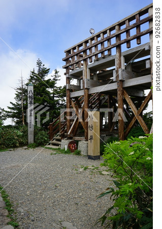 Summer Hachimantai is a flower garden Observatory at the top 92682838