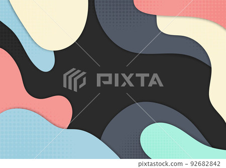 Abstract minimal colorful concept template design decorative.  92682842