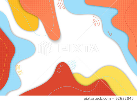 Abstract colorful template doodle design decorative.  92682843
