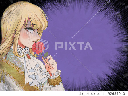 Shoujo manga-style, shivering... despair... eye-catch of the crying prince 92683040