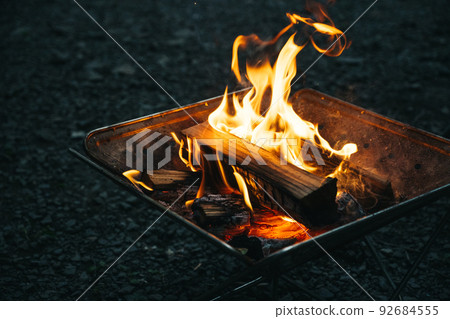 Bonfire at the camp 92684555