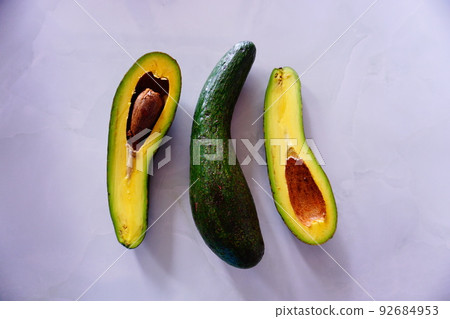 Avocado on the white background 92684953