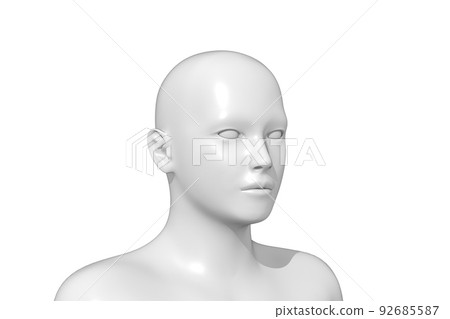 男性身體，頭部，3D 92685587