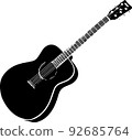 Illustration material: "Acoustic guitar" acoustic guitar that is easy to use for flyers 92685764