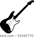 Illustration material: easy-to-use "guitar" stratocaster guitar for flyers 92685770
