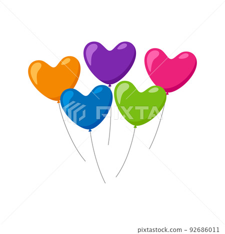 Balloon isolated on white background - Stock Illustration [92686011 ...