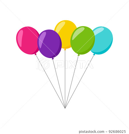 Balloon isolated on white background - Stock Illustration [92686025 ...
