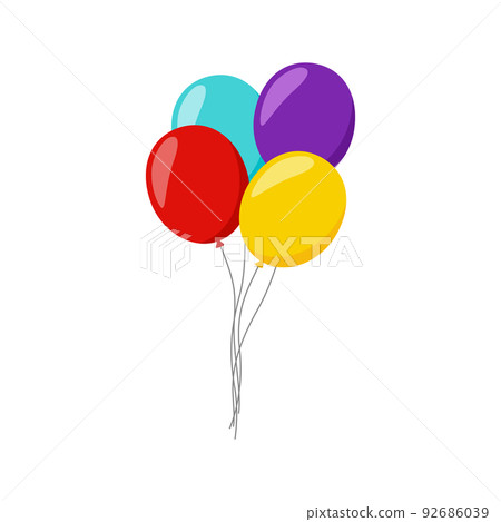Balloon isolated on white background - Stock Illustration [92686039 ...