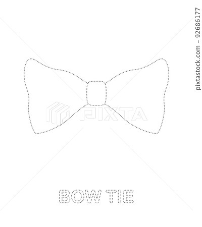Bow Tie tracing worksheet for kids Bow Tie tracing worksheet for kids 92686177