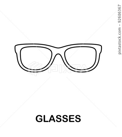 Coloring page with Glasses for kids 92686367