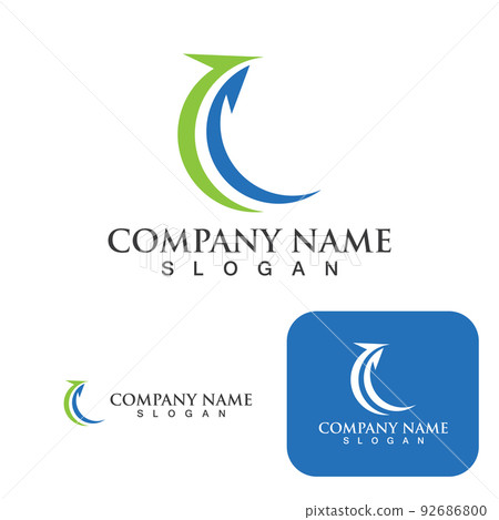 C Circle ring logo Template vector icon 92686800