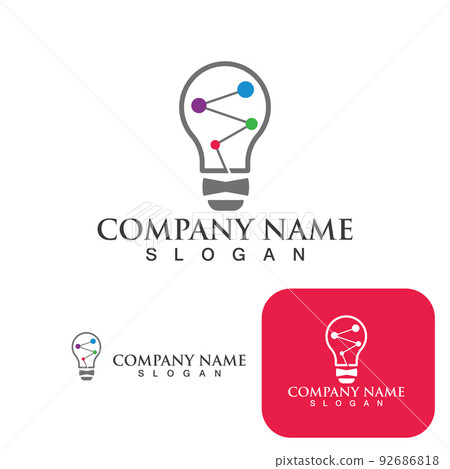 Bulb energy thunder bolt concept logo icon vector template 92686818