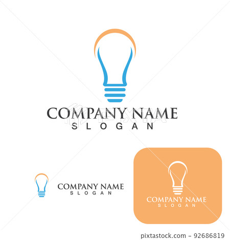 Bulb energy thunder bolt concept logo icon vector template Bulb energy thunder bolt concept logo icon vector template 92686819