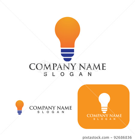 Bulb energy thunder bolt concept logo icon vector template Bulb energy thunder bolt concept logo icon vector template 92686836