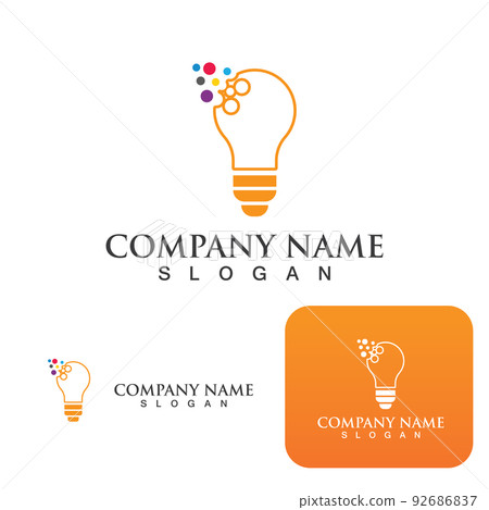 Bulb energy thunder bolt concept logo icon vector template Bulb energy thunder bolt concept logo icon vector template 92686837