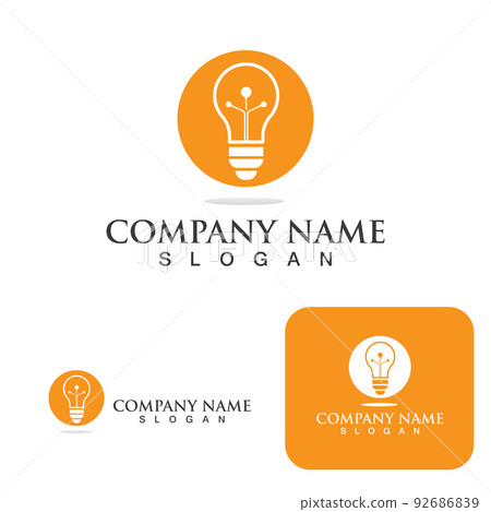 Bulb energy thunder bolt concept logo icon vector template Bulb energy thunder bolt concept logo icon vector template 92686839