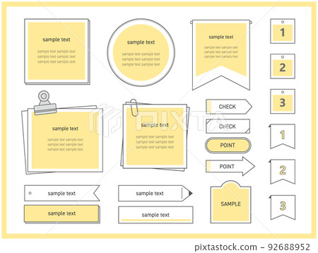 簡約時尚的標題框架設計套裝 92688952