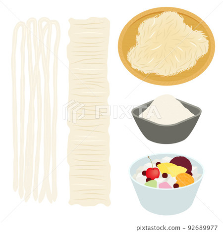 Agar illustration set 92689977