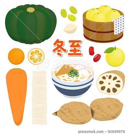 winter solstice illustration set 92689978