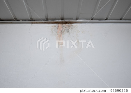 Flooding rainwater or floor heating systems, causing damage, peeling paint and mildew. 92690326