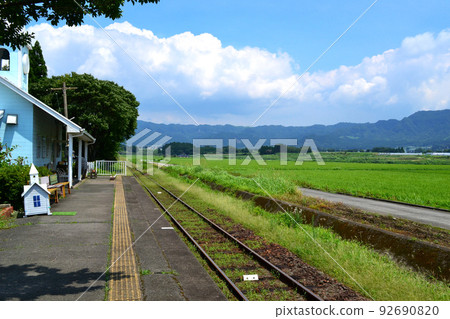 Kumamoto Station along the Minami Aso Railway Takamori Line "Aso Shirakawa Station" Kumamoto Station along the Minami Aso Railway Takamori Line "Aso Shirakawa Station" 92690820