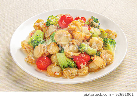 Stir-fried scallop and vegetables 92691001