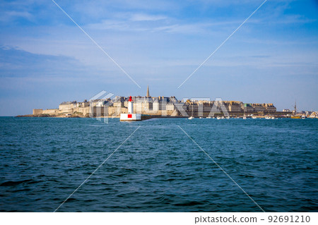 Saint-Malo city view from the sea, Brittany, France 92691210