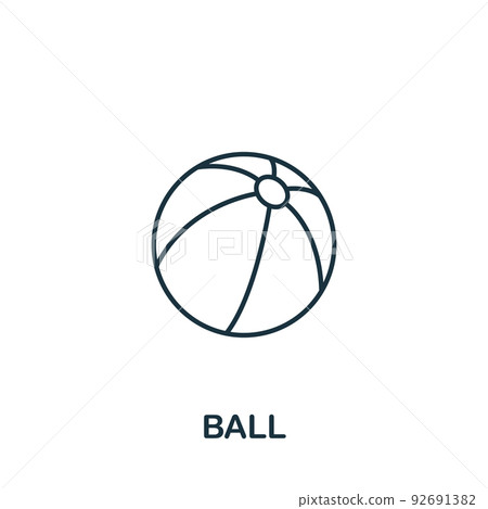 Ball icon. Monochrome simple Ball icon for templates, web design and infographics Ball icon. Monochrome simple Ball icon for templates, web design and infographics 92691382