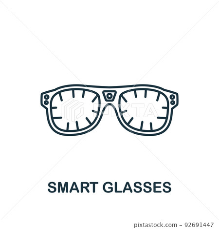Smart Glasses icon. Monochrome simple Artificial Intelligence icon for templates, web design and infographics 92691447