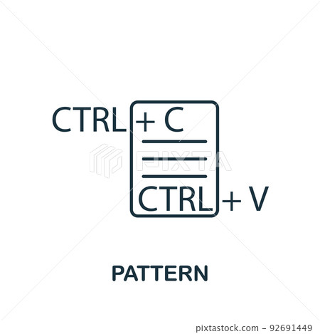 Pattern icon. Monochrome simple Artificial Intelligence icon for templates, web design and infographics Pattern icon. Monochrome simple Artificial Intelligence icon for templates, web design and infographics 92691449