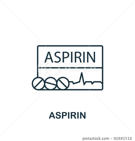 Aspirin icon. Monochrome simple Allergy icon for templates, web design and infographics 92691518