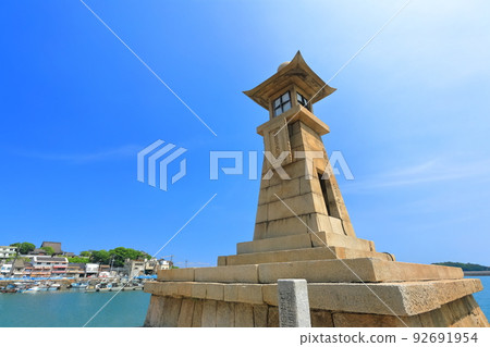 [廣島縣]天氣晴朗，夜光下的鞆浦 92691954