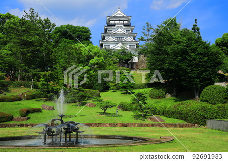 [廣島縣]重建後的福山城天守閣 92691983