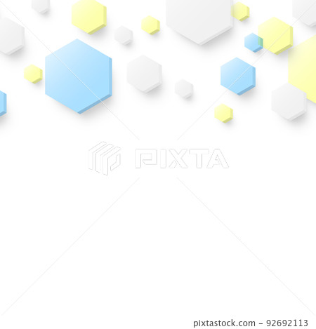 Colorful hexagonal tile background material Colorful hexagonal tile background material 92692113