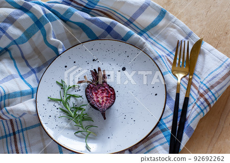 Roasted young half beet with rosemary and sea salt Roasted young half beet with rosemary and sea salt 92692262