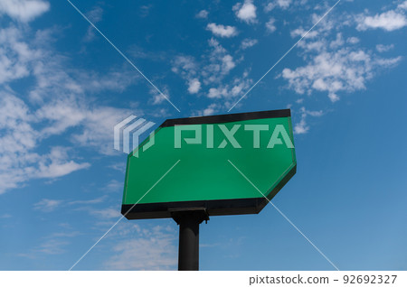 Billboard white blank with room to add your own text. Background with white cloud and blue sky for outdoor advertising, banners with clipping path Billboard white blank with room to add your own text. Background with white cloud and blue sky for outdoor advertising, banners with clipping path 92692327