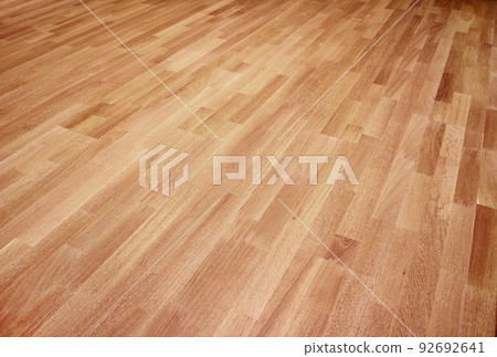 New oak parquet of brown color. Floor wood laminate 92692641