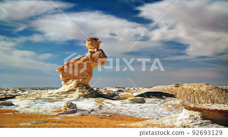 Stone rabbit, white desert, farafra, Egypt 92693129