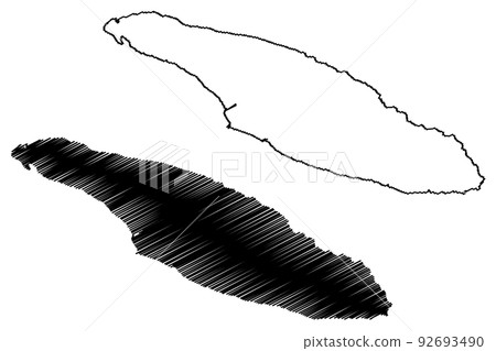 Anticosti island (Canada, North America, Quebec province) map vector illustration, scribble sketch Anticosti map Anticosti island (Canada, North America, Quebec province) map vector illustration, scribble sketch Anticosti map 92693490