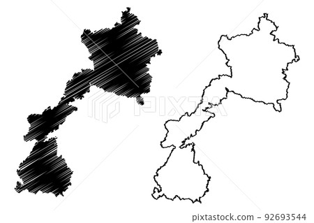 Asinara island (Sardinia, Italian Republic, Italy) map vector illustration, scribble sketch Asinara map 92693544