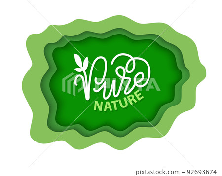 Natural Food Logotypes with Plant Leaves Flora Natural Food Logotypes with Plant Leaves Flora 92693674
