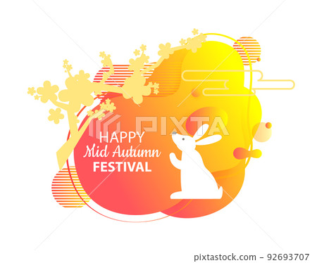 Bunny on Mid Autumn Festival Chinese Holiday Vector Bunny on Mid Autumn Festival Chinese Holiday Vector 92693707