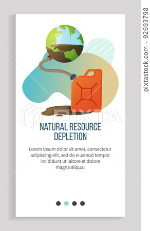 Natural Resource Depletion Planet and Canister App 92693798