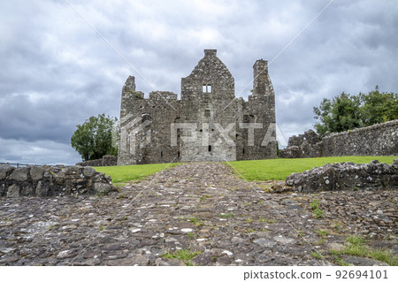 The beautiful Tully Castle by Enniskillen, County Fermanagh in Northern Ireland 92694101