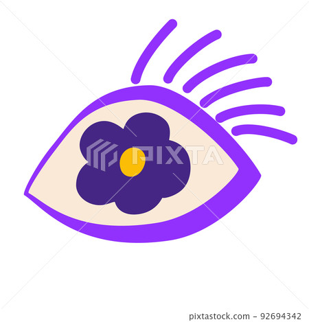Eye. Element of evil, Ra, Turkish, Greek and esoteric eye of different shapes, highlighted on a white background. Colorful elements of clairvoyance. Vector cartoon illustration. Eye. Element of evil, Ra, Turkish, Greek and esoteric eye of different shapes, highlighted on a white background. Colorful elements of clairvoyance. Vector cartoon illustration. 92694342