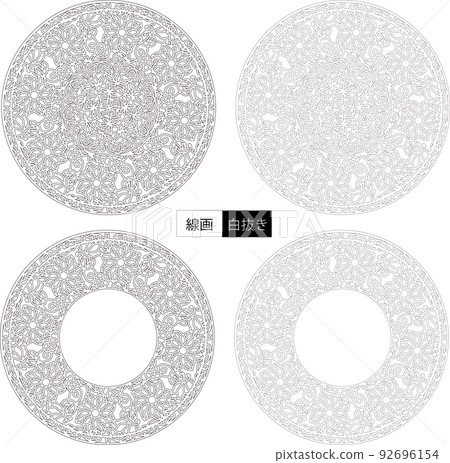 花卉裝飾圖案 92696154