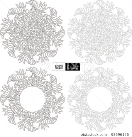 花卉裝飾圖案 92696156