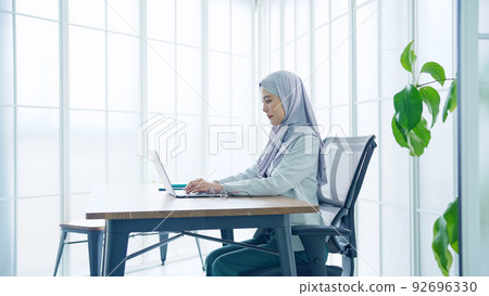 Business woman with hijab Business woman with hijab 92696330