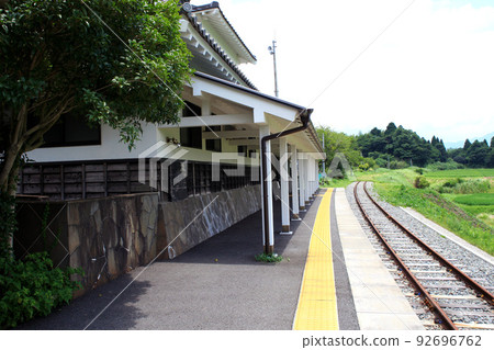 Kumamoto Station along the Minami Aso Railway Takamori Line "Aso Shimoda Castle Fureai Onsen Station" Kumamoto Station along the Minami Aso Railway Takamori Line "Aso Shimoda Castle Fureai Onsen Station" 92696762