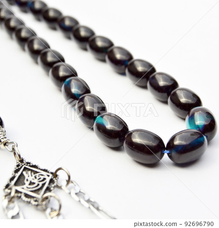 Black blue and silver beads sequenced, short rosary, tespih tesbih Black blue and silver beads sequenced, short rosary, tespih tesbih 92696790